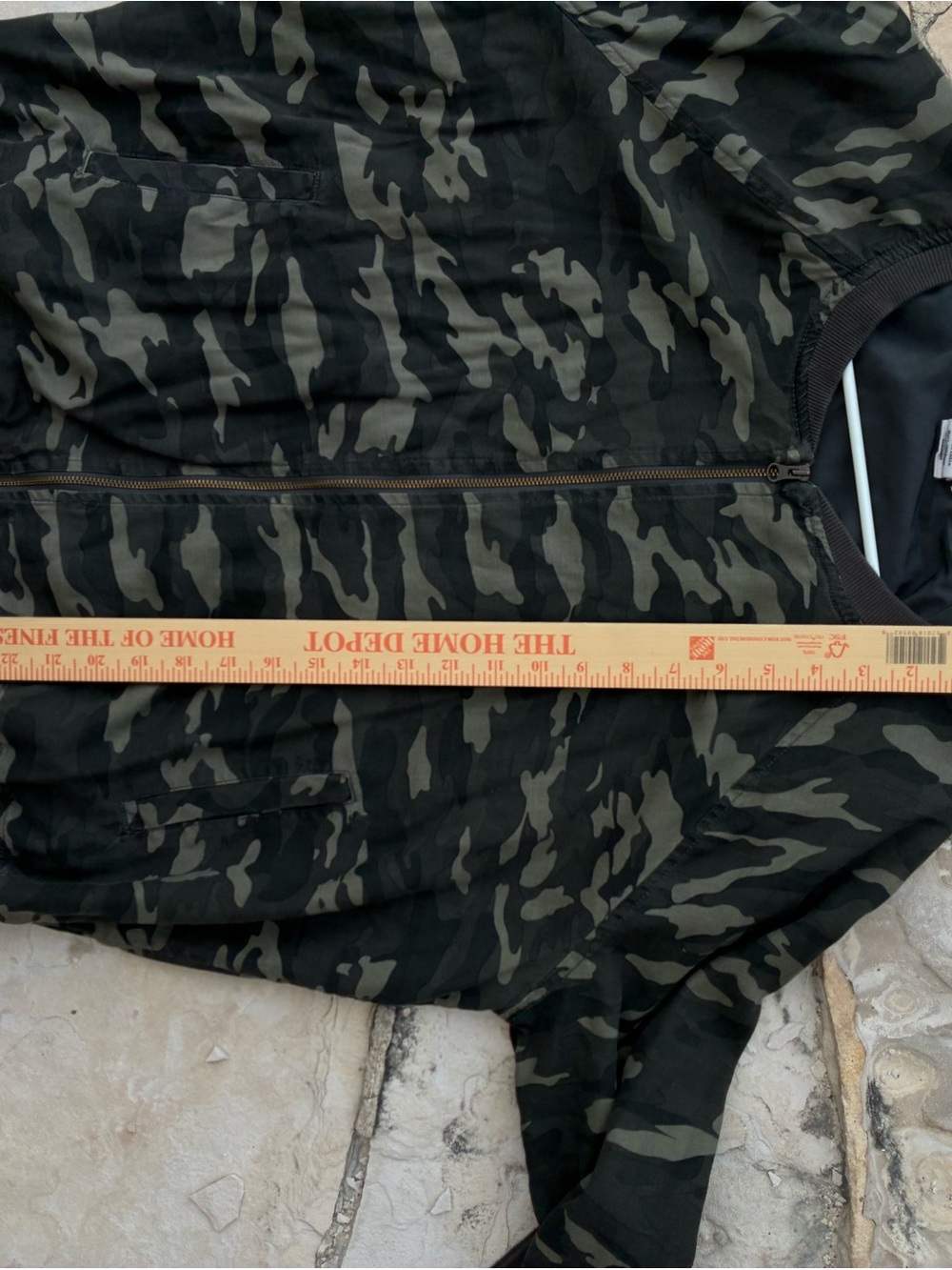 beachlunchlounge Olive Camo Zip Bomber Jacket - Picture 5 of 5